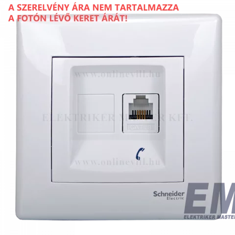 Schneider SEDNA RJ11 telefon aljzat fehér SDN4101121