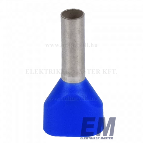 Érvéghüvely iker 2x2,5 mm2/10mm szigetelt kék (50db/cs) 2x2,5/19 Weidmüller 9004430000