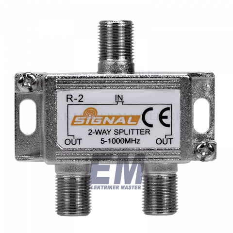 Antenna TV koax kábel elosztó splitter 2 utas Signal R-2