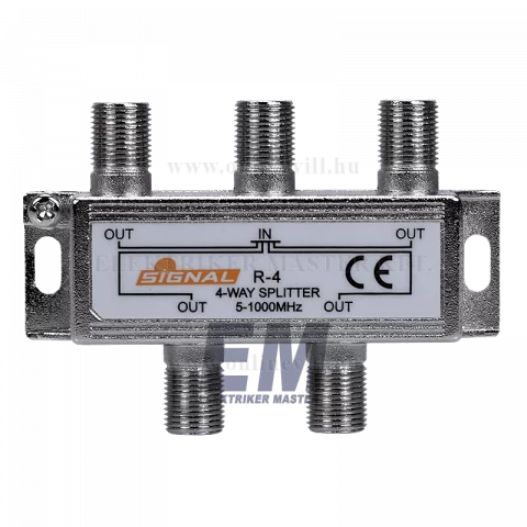 Antenna TV koax kábel elosztó splitter 4 utas Signal R-4