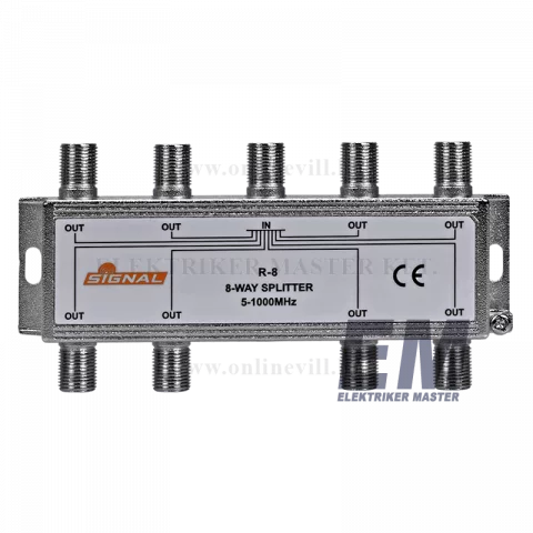 Antenna TV koax kábel elosztó splitter 8 utas Signal R-8