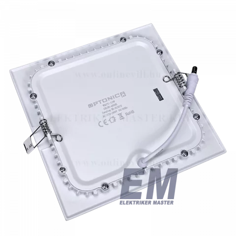 LED Panel Mennyezeti Beépíthető 12W 4500K Természetes Fehér Négyzet Optonica DL2451