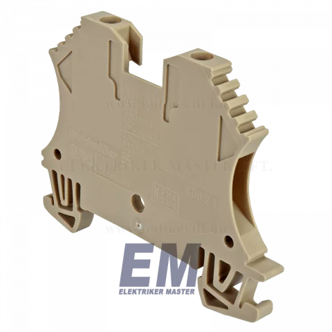 Sorkapocs 2,5 szürke/bézs sínre szerelhető Weidmüller WDU 2,5 (1020000000)