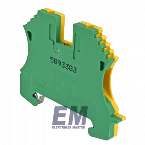 Sorkapocs 2,5 zöld/sárga sínre szerelhető Weidmüller WPE 2,5 (1010000000)