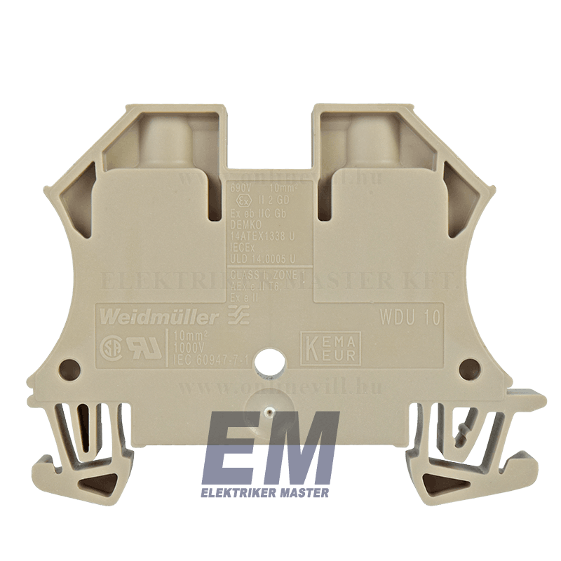 Sorkapocs 10 szürke/bézs sínre szerelhető Weidmüller WDU 10 (1020300000)