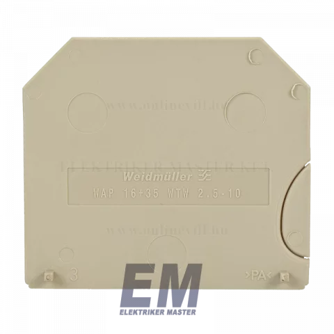 Sorkapocs véglap szürke/bézs 16+35 Weidmüller WTW 2,5-10 (1050100000)