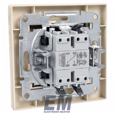 Schneider ASFORA Kapcsoló 106 alternatív váltó villanykapcsoló rugós kerettel bézs EPH0400123