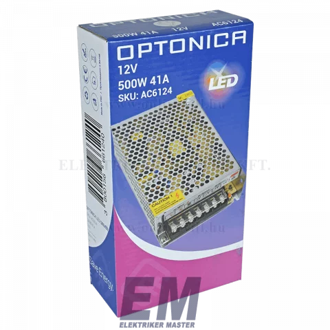 Led Szalag Tápegység 500W 12V DC 41A Optonica AC6124